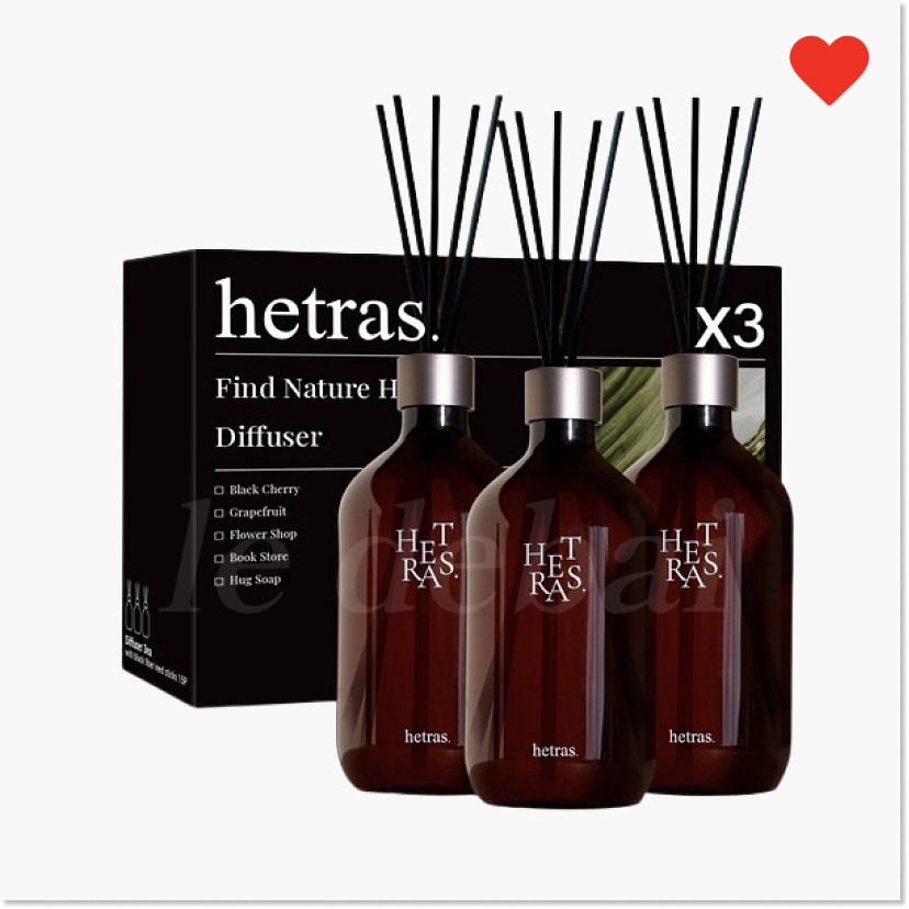 【ディフューザー ギフトセット 韓国 】プレミアム大容量ディフューザー No.9 (済州サリョニ森の道) 500ml 3個, プレゼントセット (スティック付き) / ギフトセット, プレゼント