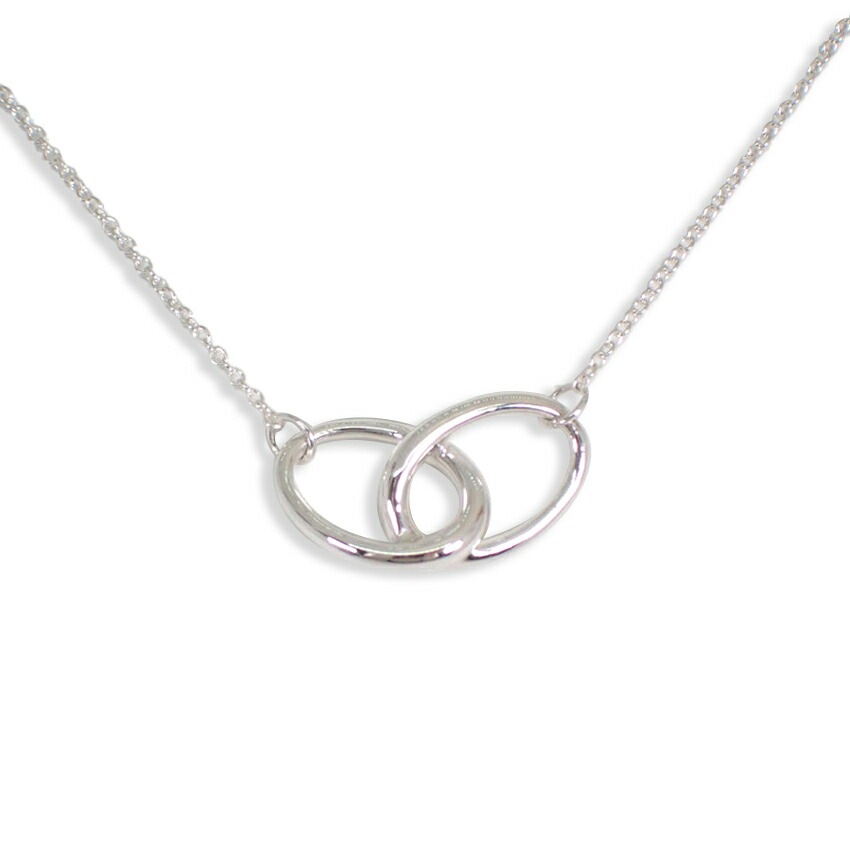 【中古】TIFFANY/ティファニー 925 ダブルループ ネックレス[g389-59］