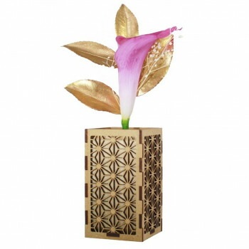 A＆K プリザーブドフラワー 一輪挿し プチカラーリリー 花立て カバー付きセット P-015