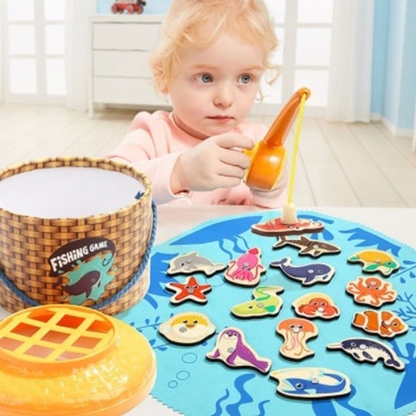 幼児用 マグネット 釣り遊び 数字遊び 海の生物 学習 おもちゃ
