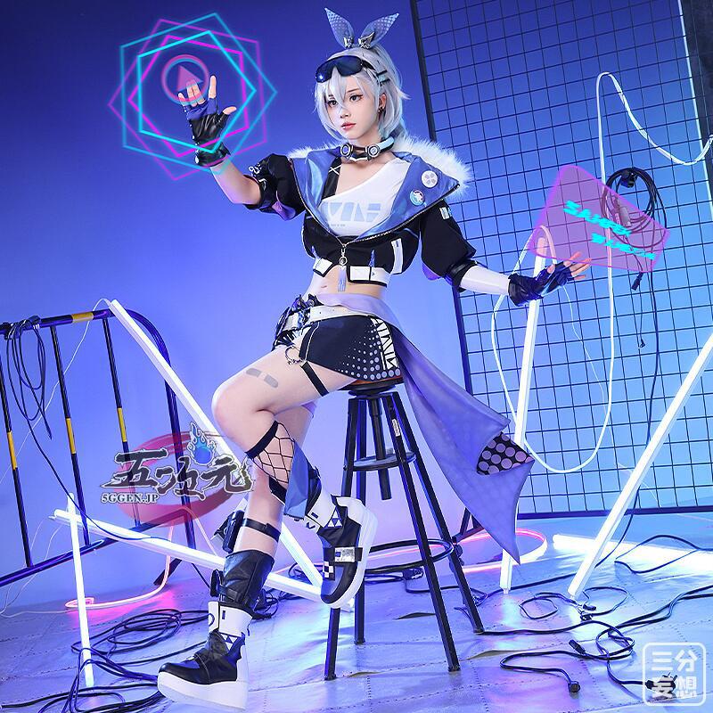 [工場直売　品質保証] 三分妄想　崩壊スターレイル コスプレ　崩スタ　銀狼　ぎんろう　衣装　ins大人気 ウィッグ　靴　髙!品!質