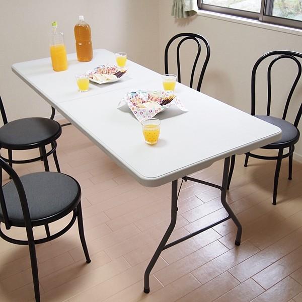 折りたたみテーブル 180cm 作業台 折り畳みテーブル 取っ手付き アウトドア