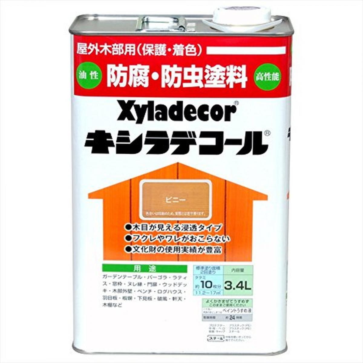 【在庫有・即納】 キシラデコール ピニー 大阪ガスケミカル 3.4L 油性 屋外用 防腐・防虫 塗料 補修用品 住宅資材
