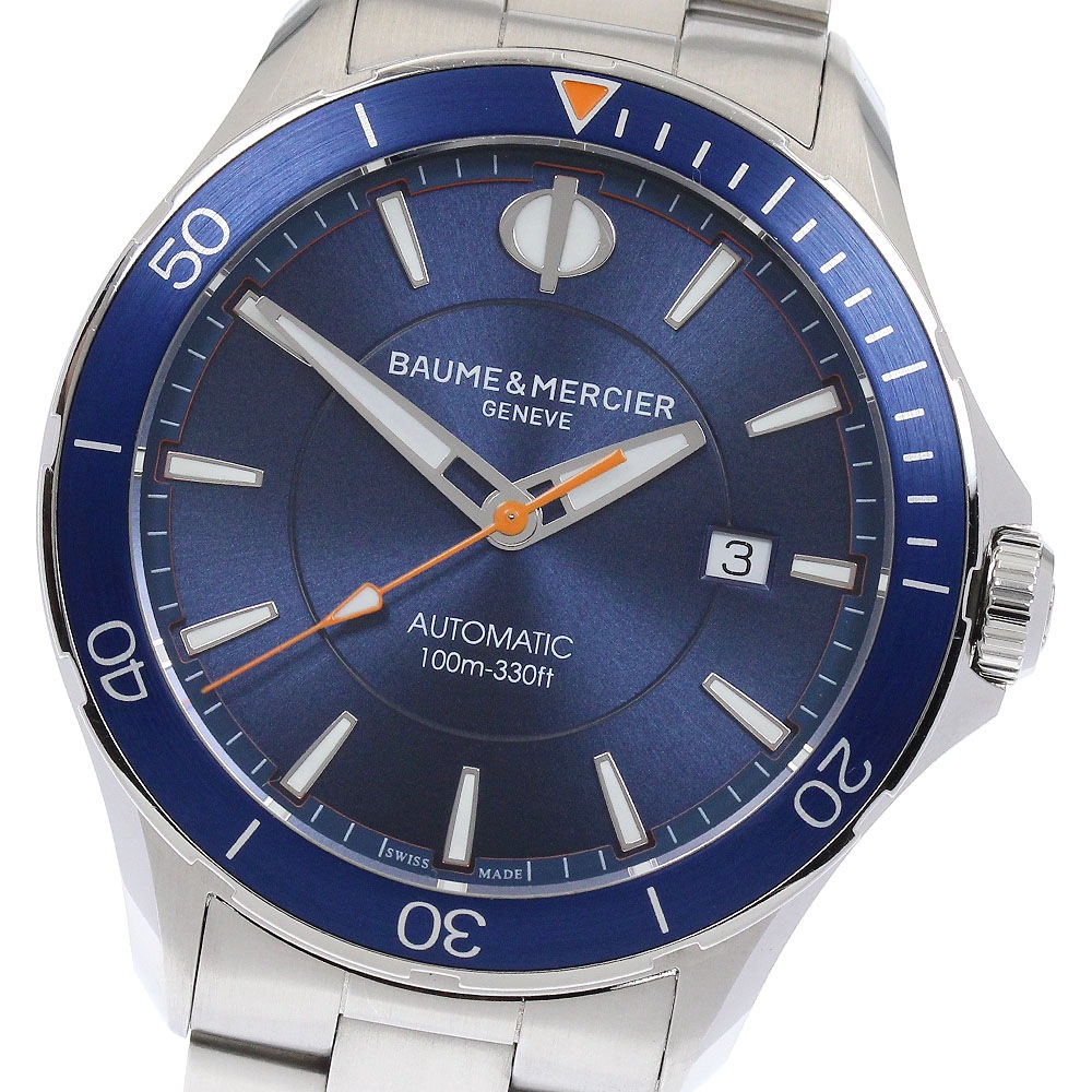 ボーム＆メルシェ Baume & Mercier M0A10378 クリフトン クラブ デイト 自動巻き メンズ 良品 保証書付き_878553【中古】