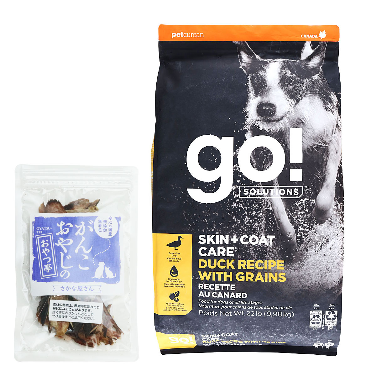 GO! ゴー ソリューションズ 皮膚+被毛ケア 全粒穀物 ダック 9.98kg【国産無添加さかなのおやつ付き】ドッグフード