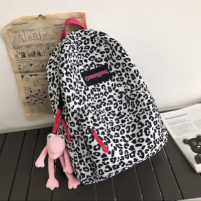 Qoo10] 国内発送/お買い得可愛い豹柄リュック/サ : バッグ・雑貨