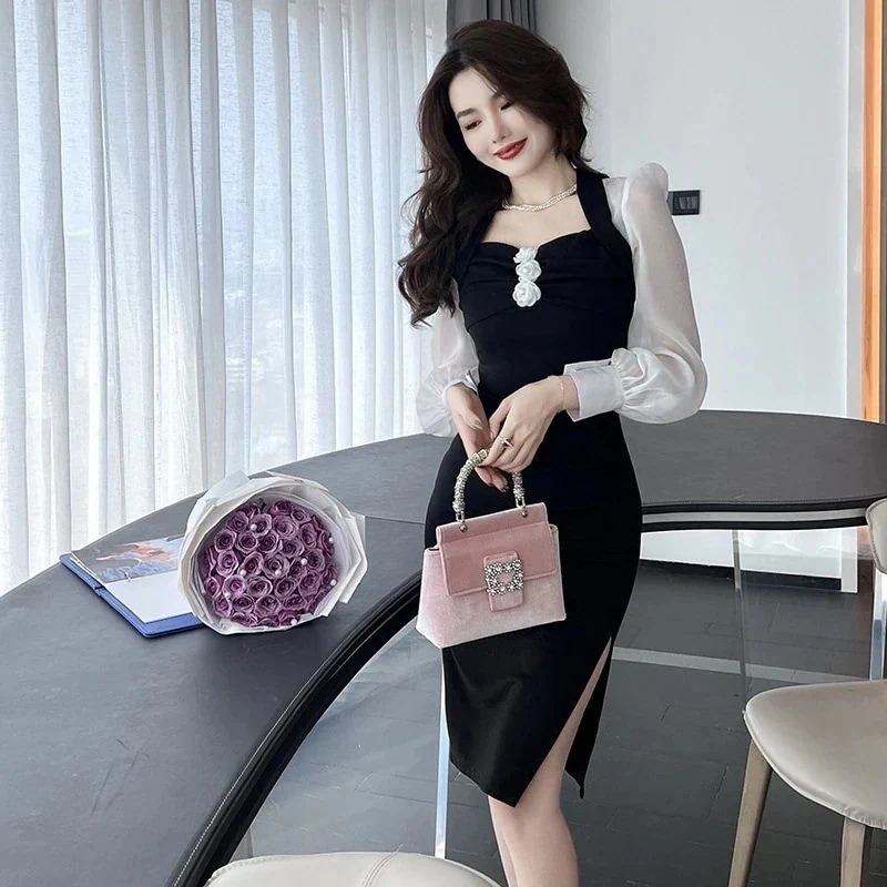 【JY.上品】 秋 ワンピース フォーマル パーティードレス キャバドレス 着痩せ 大人 披露宴 卒業式 結婚式 演奏会 同窓会 ウェディング ステージ 通勤 正式 26530%までに制限