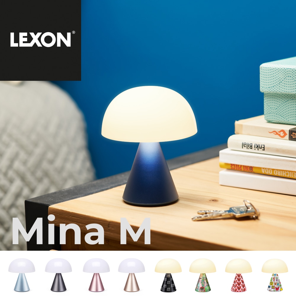 【国内正規品】Mina M ポータブルLEDランプ 9色ライト IPX4 防水 Qi(ワイヤレス)充電対応 USB-C充電式バッテリー 最大40ルーメン