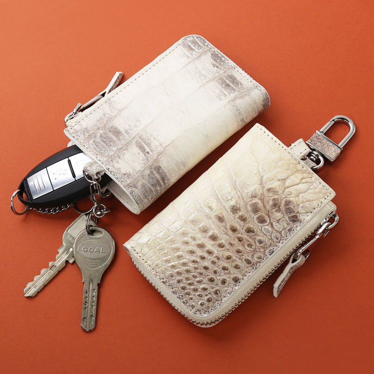 ヒマラヤ クロコダイル キーケース シャイニング スマートキー レディース カード スマートキー対応 車 カード入れ付き カード入れ スマートキーケース キーリング 本革 レザーキーケース 母の日 ギ