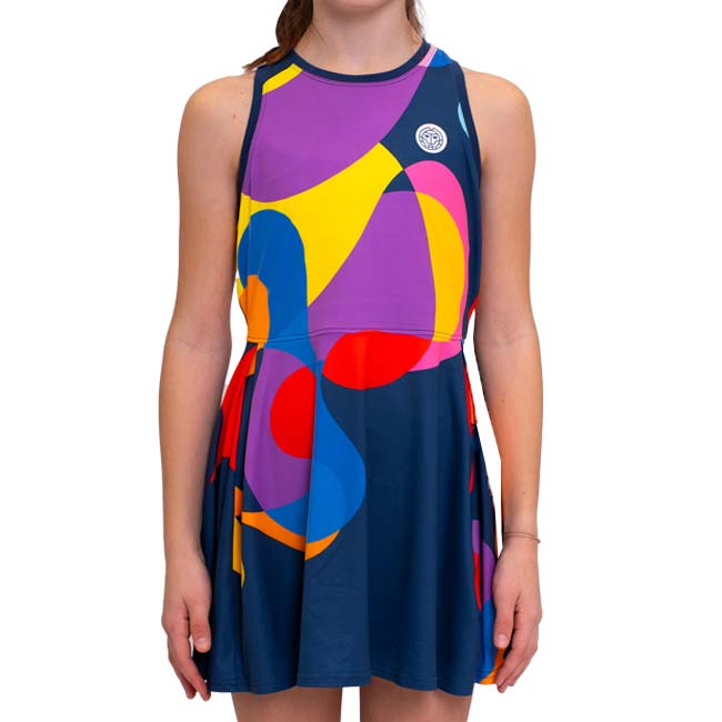 BIDI BADU(ビディバドゥ) 2024 FA ジュニア(ガールズ) TWIGGY ツイッギー ゲームドレス G1300007-DBLMXDブルー×ミックス(24y7mテニス用ゲームウェア)