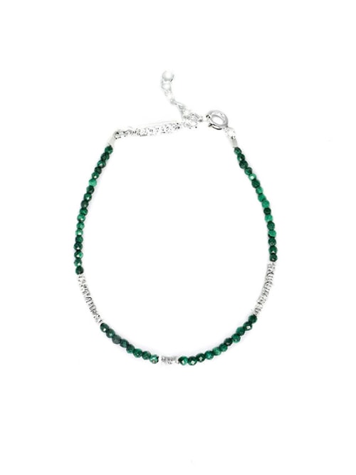 【HARANG】 HR 388B_Malachite Silver Beads Bracelet 正規品