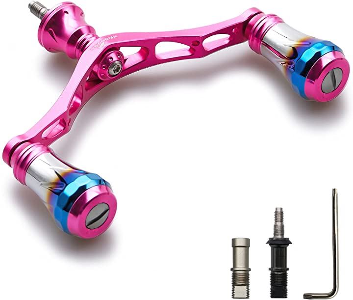 95mm リール ハンドル 8色 シマノ ダイワ 通用 スピニングリール用 70航空アルミ製 Aur