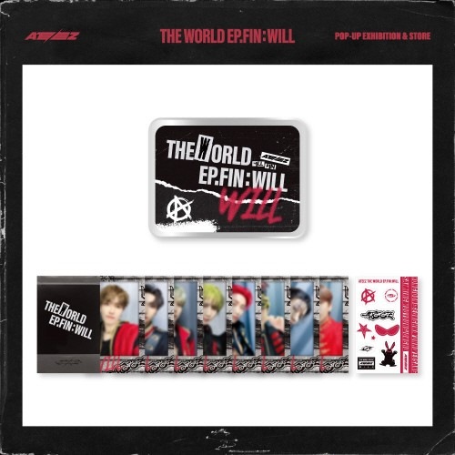 ATEEZ THE WORLD EP.FIN: WILL OFFICIAL MERCH TIN CASE INSTANT PHOTO SET ティンケース未開封新