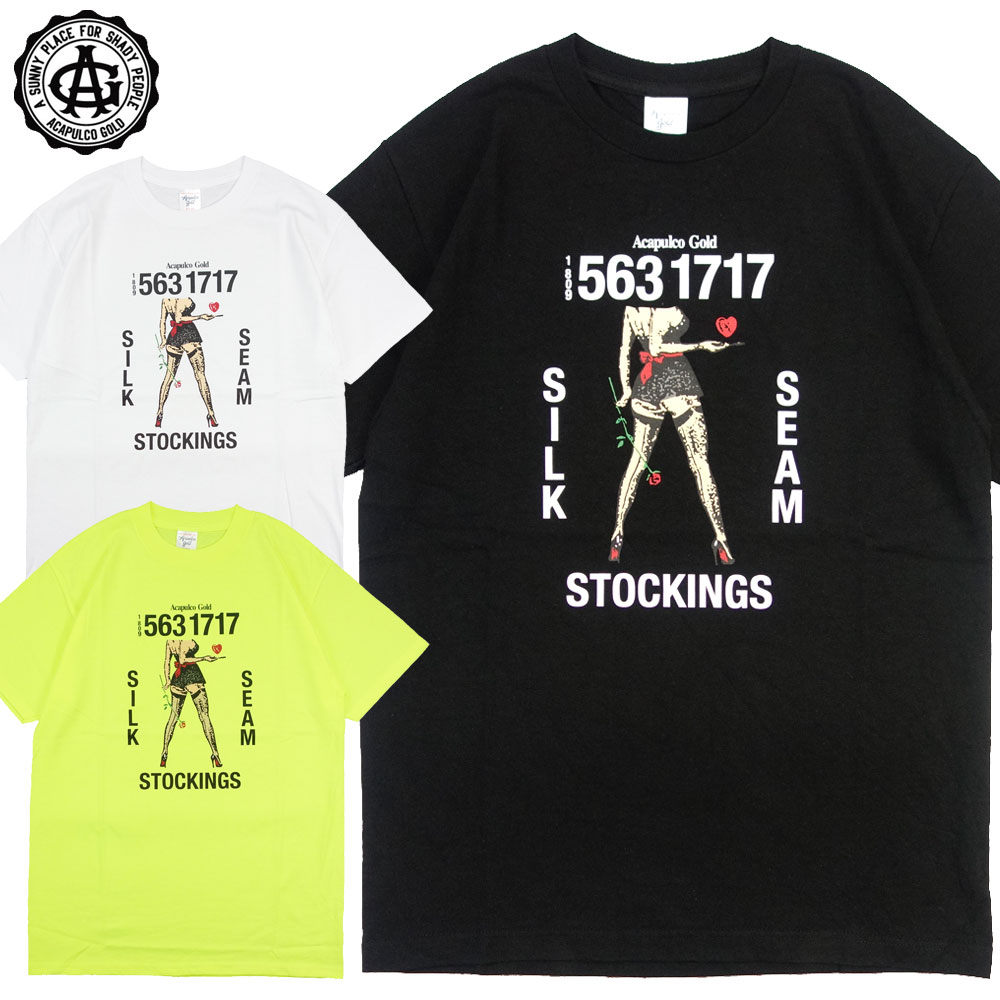 【Acapulco Gold/アカプルコゴールド】Tシャツ 半袖/STOCKINGS TEEストリート スケーター メンズ レディース ファッション