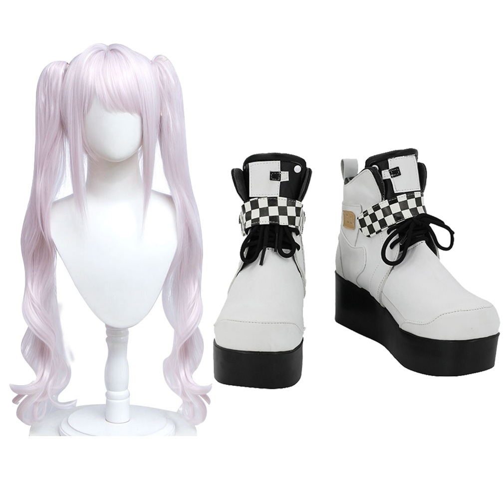 コスプレ靴 ウィッグ付き 勝利の女神:NIKKE アリス 下駄 シューズ 長靴 コスプレ クリスマス ハロウィン