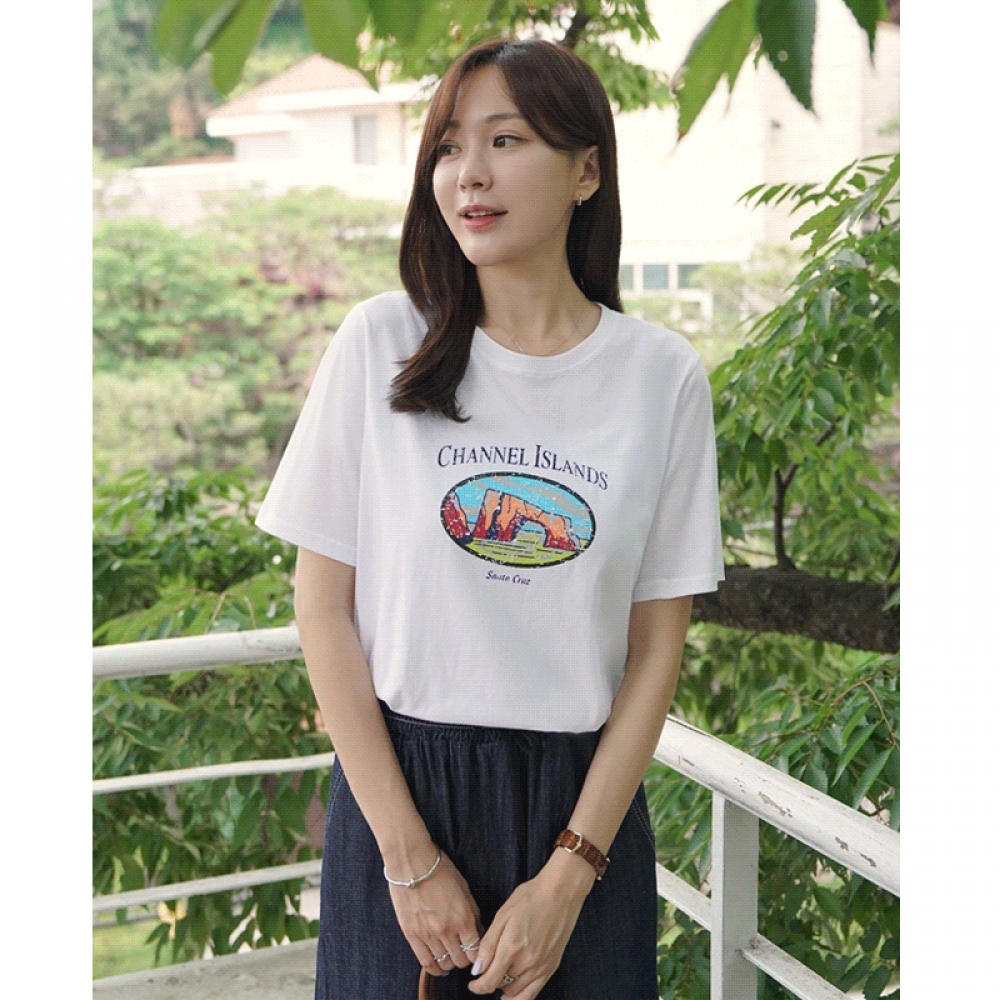 クリック＆ファニー ケイrn プリンティングTシャツ