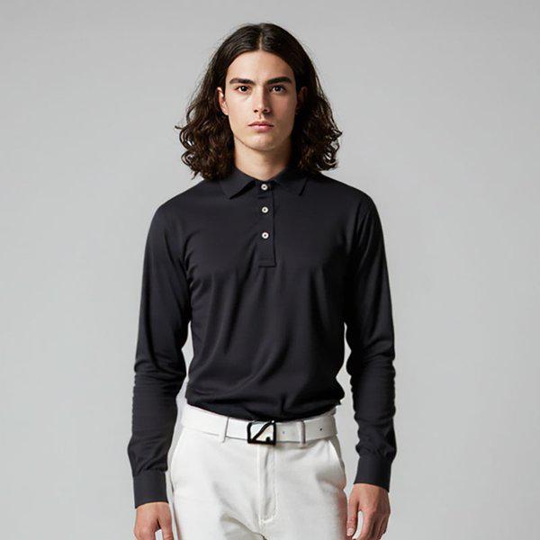 男性機能性端境期長袖カラーTシャツ 無地スパン ゴルフ長袖カラーTシャツ BETS001