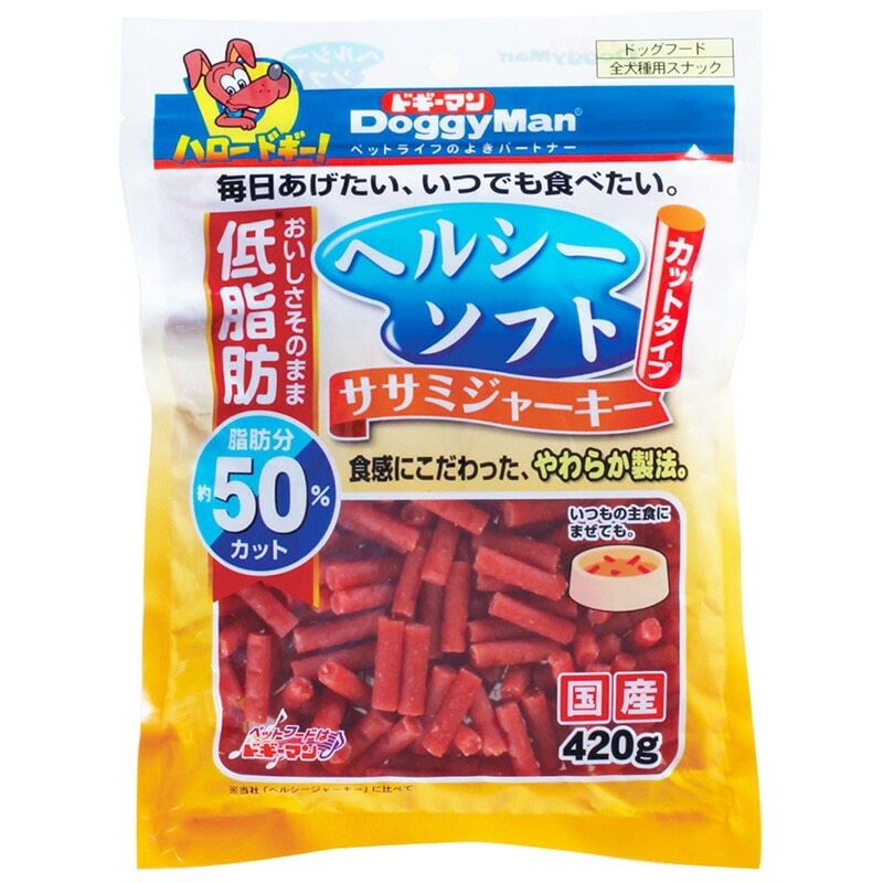 （まとめ買い）ヘルシーソフトササミジャーキー カットタイプ 420g 犬用おやつ [x12]