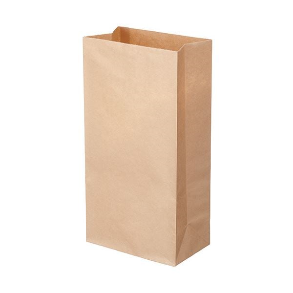 （まとめ） TANOSEE 角底袋 12号ヨコ180タテ350マチ幅105mm 未晒 1パック（500枚） 5セット