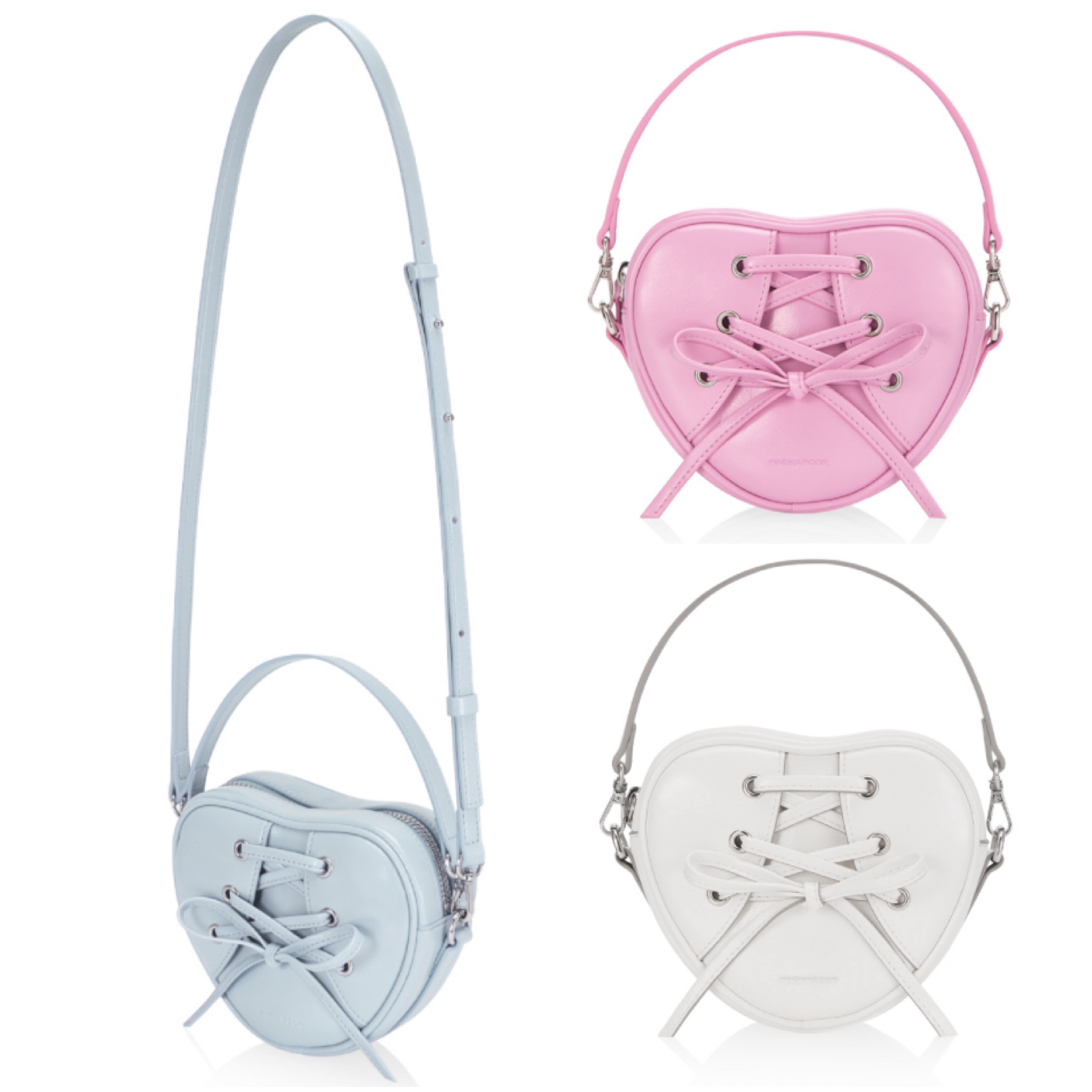 RIBBON TIE HEART BAG