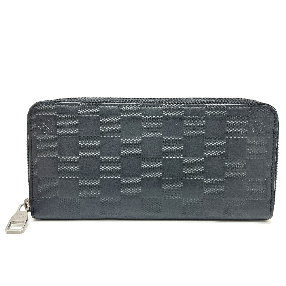 長財布 M63548 ジッピーウォレットヴェルティカル ダミエアンフィニ 財布 ウォレット ダミエアンフィニレザー ブラック