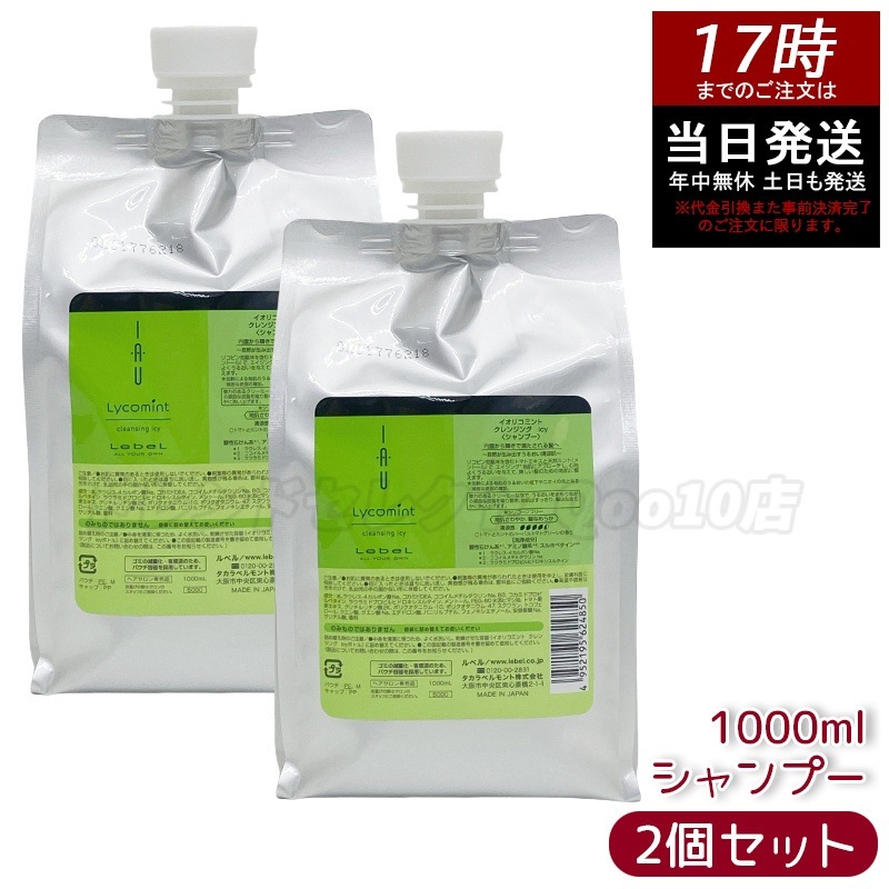 【お得2個セット】ルベル IAU イオリコミント クレンジング icy 1000ml