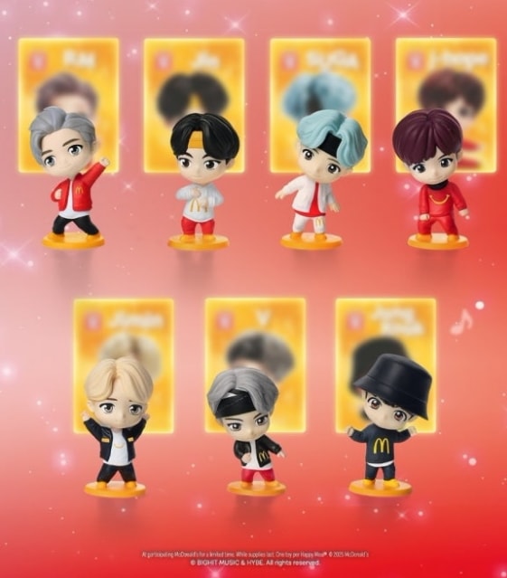 BTS TINYTAN x MCDONALDS HAPPYMEAL Promotional 2nd week FIGURE Encore Edition OT7 7 Member set