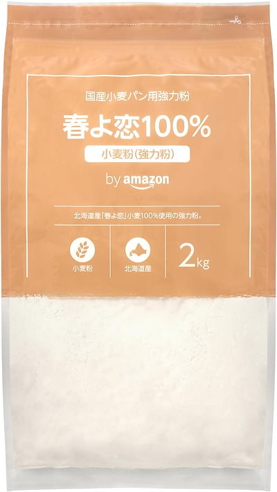 他サイト： by Amazon 春よ恋100%国産小麦パン用強力粉 2kg (BAKING MASTER)の商品画像