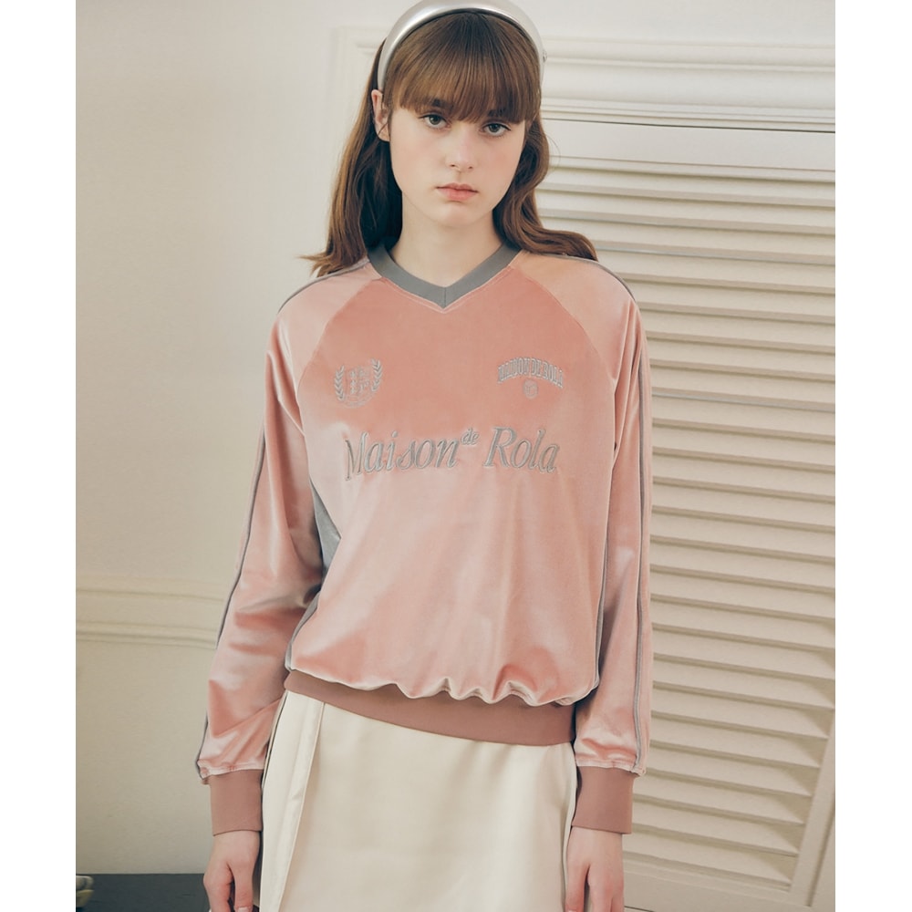 ROLAROLA スポーティ長袖スウェットシャツ ピンク