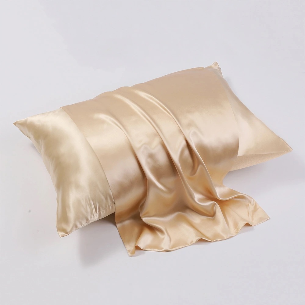 P10倍！マラソン限定枕カバー シルク 100% サテン 22ムミ ダブルサイド ファスナー付き