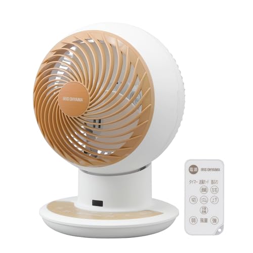 アイリスオーヤマ サーキュレーター WOOZOO 扇風機 静音 上下左右首振り 24畳 DCモーター DCJET デザインモデル パワフル送風 コンパクト リモコン付き PCF-SDCC15T-W マ
