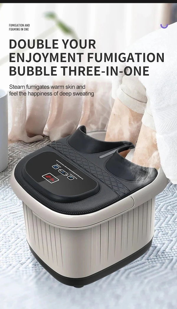 人気 フットバス 保温 足浴器 バブル機能付き フットバスボウル 足湯バケツ 足つぼマットマッサージグッ ラッキーボックス