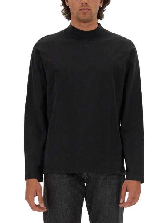 COURREGES Men T-Shirts 324JTS152 JS01079999 Black