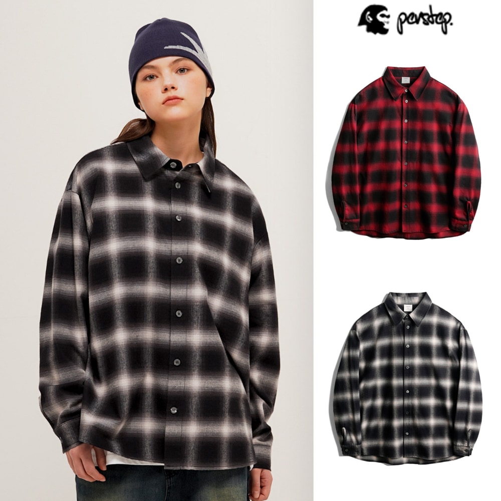 [PERSTEP] Obscure ombre check shirt