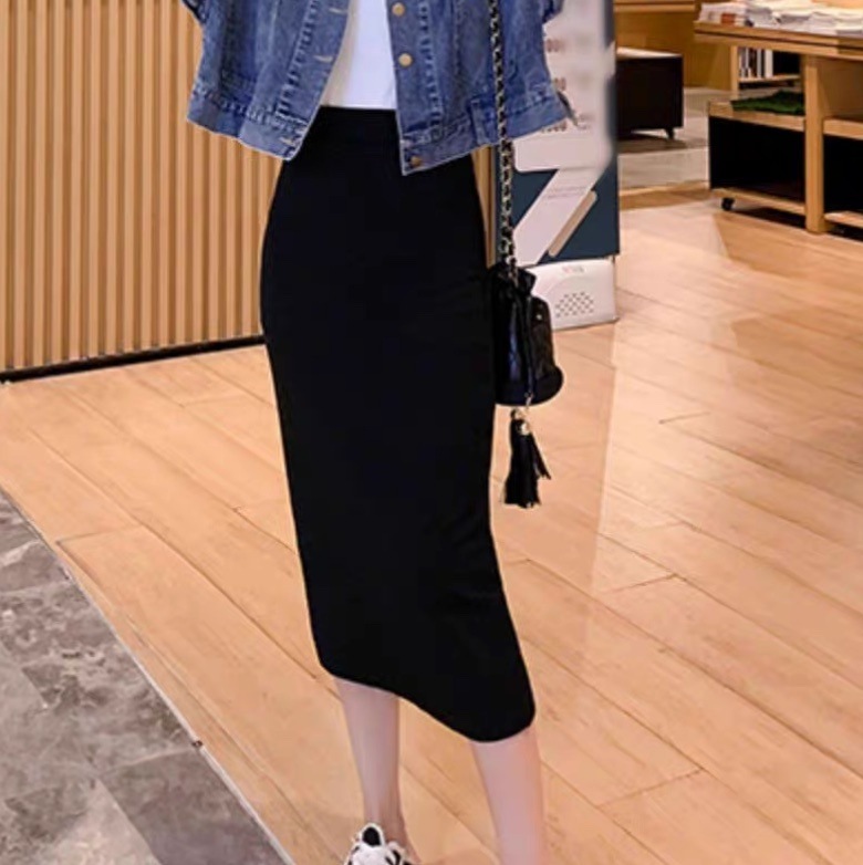 レディース スカート ボトムス カラースカート タイトスカート ロングスカート 膝下 ロング フェミニン スリット バックスリット バックコンシャス ハイウエスト かわいい 大人可愛い きれいめ