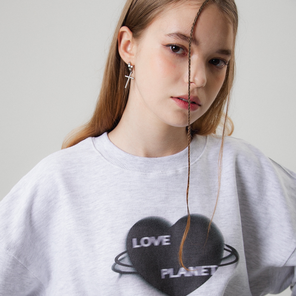 Love Planet Sweatshirts Light melange