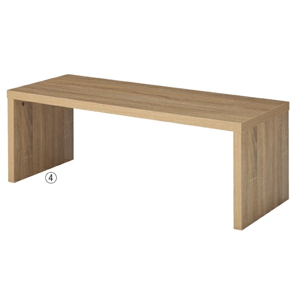 エントリーでポイント5倍！11月4日20:0011月11日1:59木製ローテーブル W90cm ラスティック柄 1台コの字 ラック プレイラック オープンラック 卓上 飾り棚 机上 コンパクト 木製