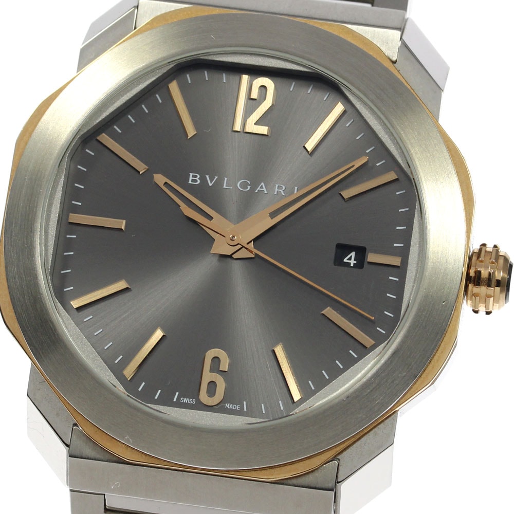 箱保証書付き【BVLGARI】ブルガリ オクト ローマ デイト OCP41SG 自動巻き メンズ_717012【中古】