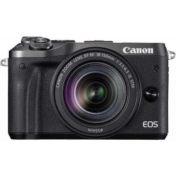 キヤノン【中古】キヤノン Canon EOS M6 レンズキット ブラック EF-M18-150mm F3.5-6.3 IS STM付属 SDカード付き
