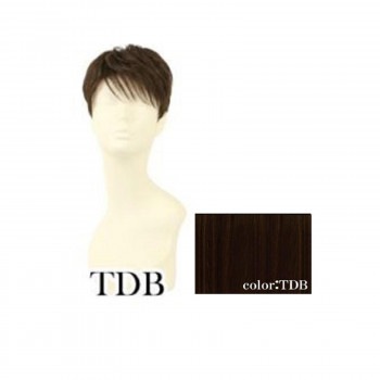 プリシラ 男性用5分ウィッグ ボリュームショート 耐熱 ダークブラウン GB-23-TDB