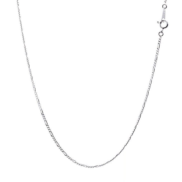 フィガロ2面カットチェーン ネックレス シルバー 925 幅1.3mm 長さ50cm
