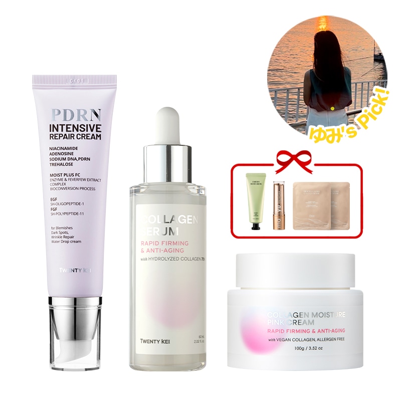 [QOO10限定セット]コラーゲンアンプル&クリーム2種(60ml+100ml)+PDRNクリームセット 10,175円