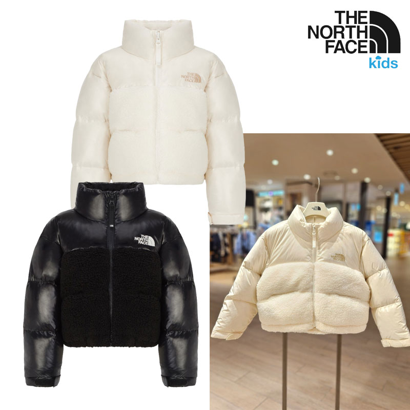 NJ1DR61S NJ1DR61U GS REINA DOWN JACKET RDS 160まで 大人も着用可 キッズ 子供用 ボア切替 ダウン ハイネック 防寒 高保温 撥水 軽量 デイリー 防風