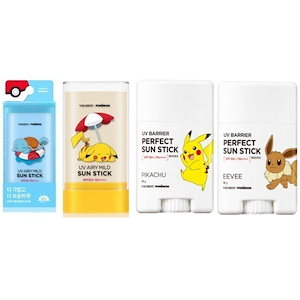 ベルマン ポケモン オンザボディ ユーブイ エアリー マイルド サンスティック ピカチュウ SPF50+PA++++, 18g ウォータープルーフ デイリースキンケア