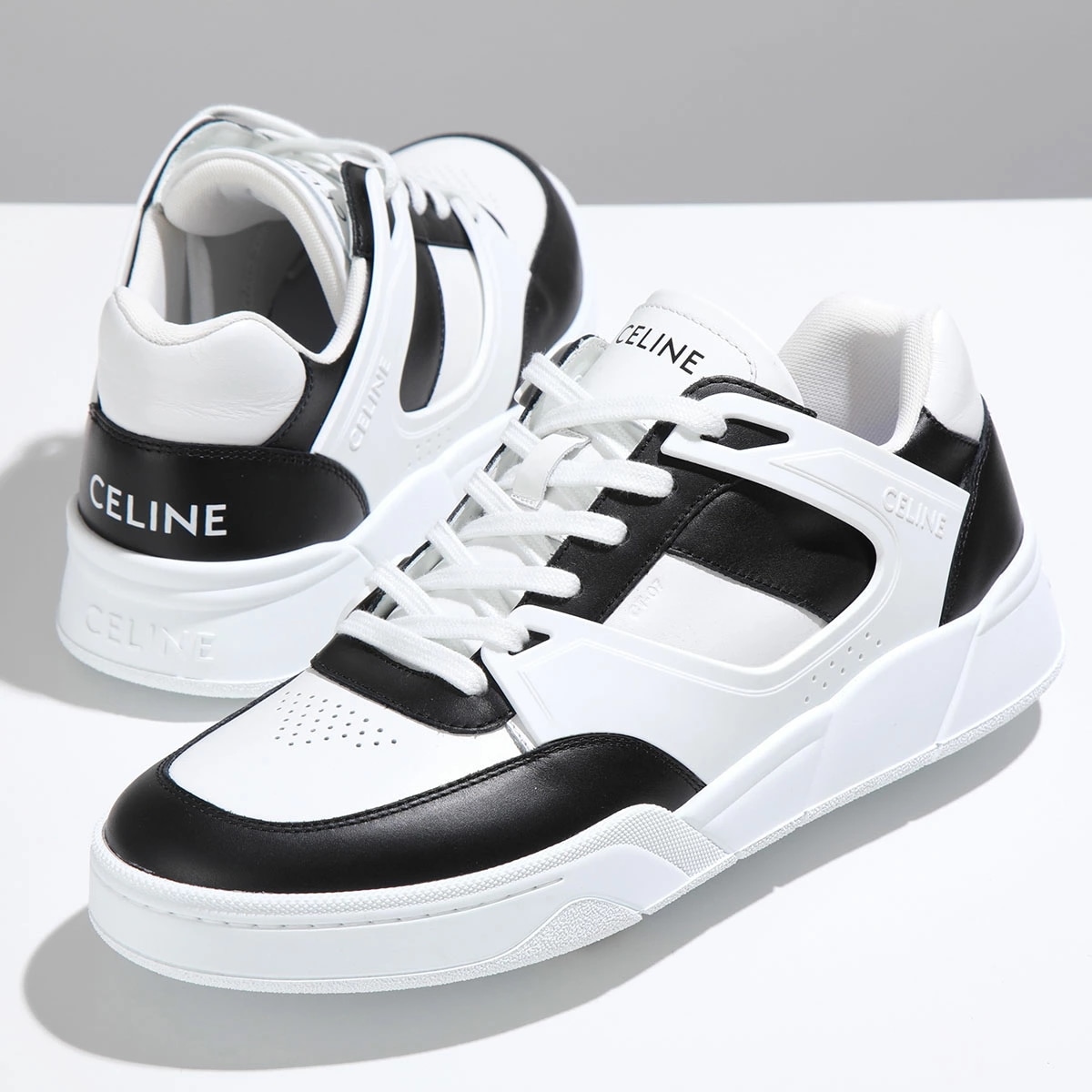 CELINE セリーヌ スニーカー 353143840C.010K メンズ ローカット レザー レースアップ ロゴ シューズ 靴 010K/OPTIC-WHITE