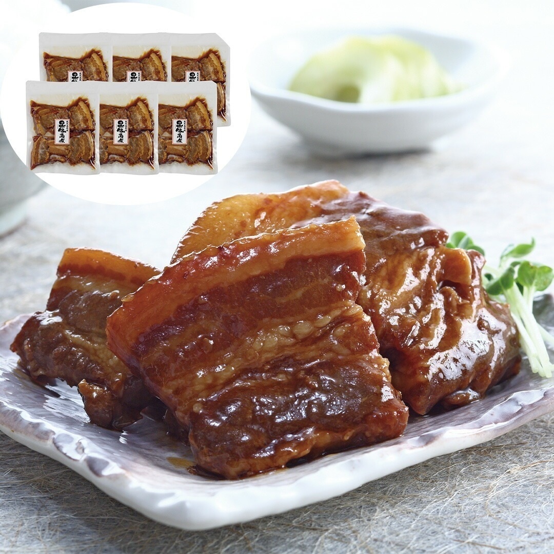 鹿児島県産黒豚使用 豚角煮 190g（固形量150ｇ個包装）6パック 【産直メーカー直送品】