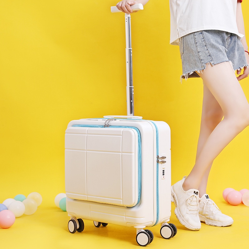 女性用スーツケース 小型 20 インチ トロリーケース ユニバーサルホイール 18 インチ 男性 学生 丈夫 強力 パスワード 旅行用スーツケース