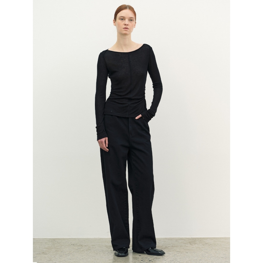 エーティーコーナーテンセルウールブレンドボートネック T シャツブラック (AETS4A405BK) 8,740円