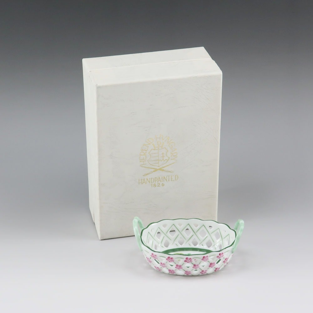 ウィーンの薔薇 バスケット 7425 VRH 置物 オブジェ _ 中古品 A+ランク