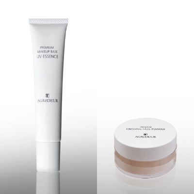 【AGReDEUR】アグレデュール 2点セット（プレミアム メイクアップベース UVエッセンス + プレミアム フィニッシング フェイスパウダー ）